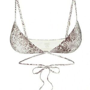 Monday Swimwear snake snakeskin St Martin tie bikini top - S